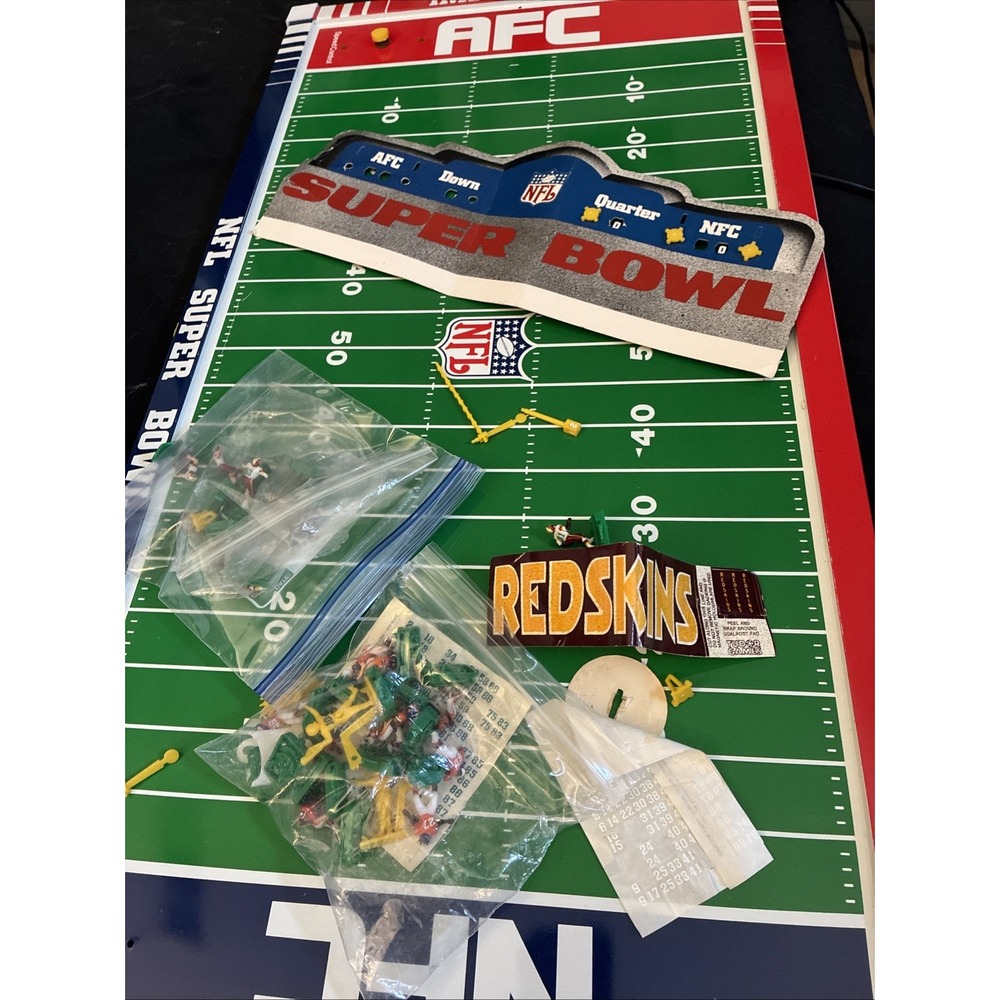 Super Bowl NFL Electric Football Game Vintage Rare Redskins Broncos Works!